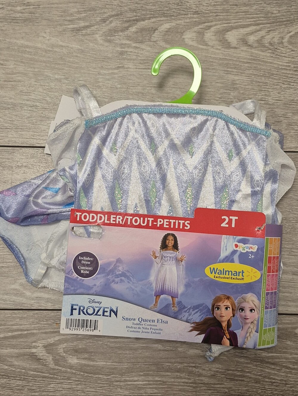 Disguise Disney Frozen Snow Queen Elsa Toddler Halloween Costume Dress Up Sz 2T